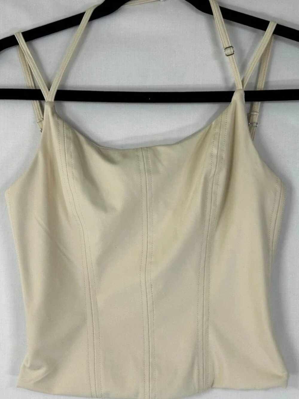 Fashion Nova Cream Corset Top XS